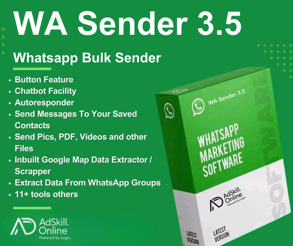 AdSkill WA Pro Sender – Advanced WhatsApp Marketing Automation Tool